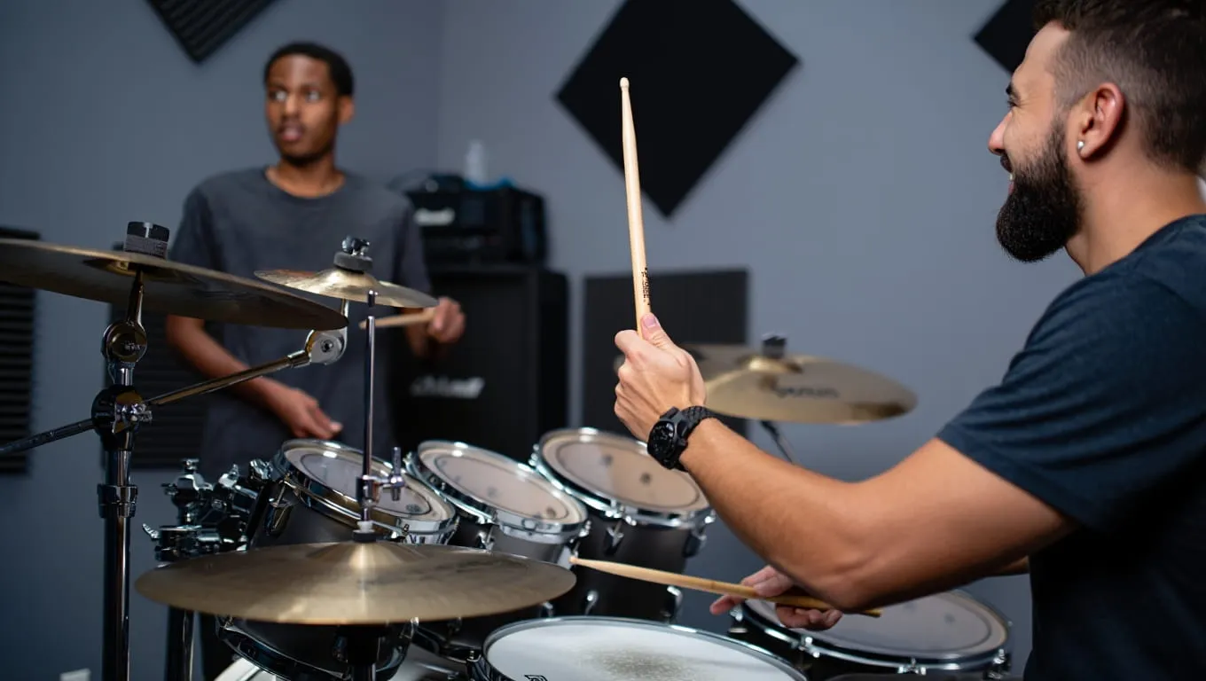 photo d'un cours de batterie