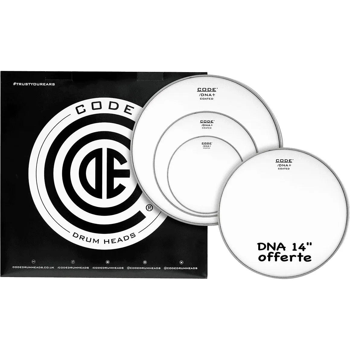 Pack CODE Dna 10"/12"/16" Coated + Dna 14" Coated