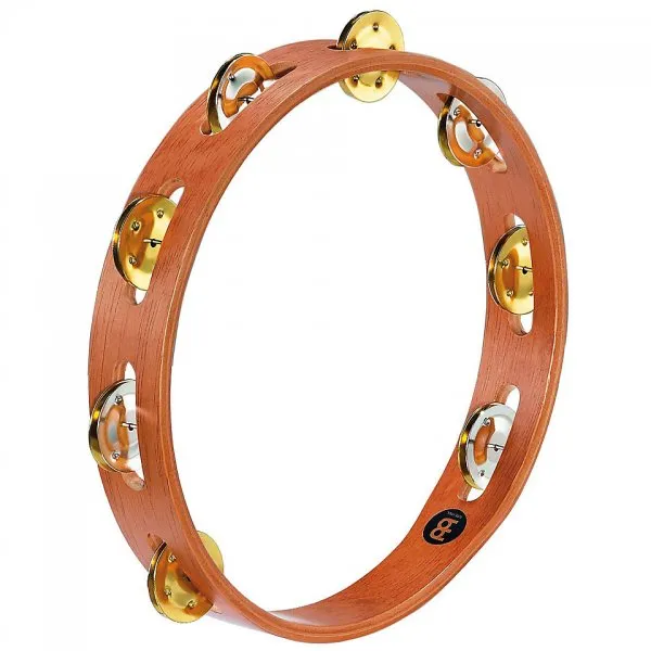 Tambourin Meinl 10" Bois - 1 Rang - Nickel/Laiton