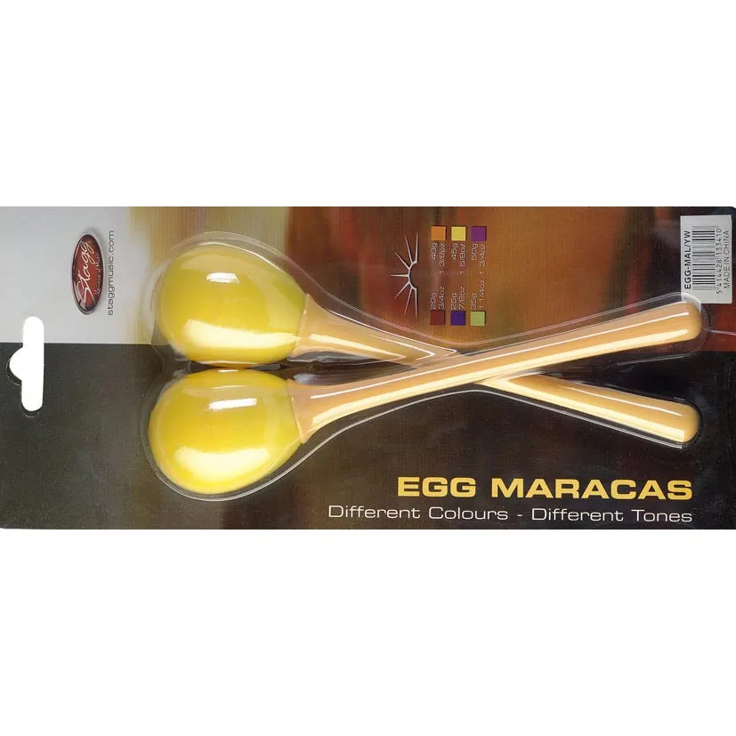 Shaker Stagg Egg Yellow - Manche Plastique- La Paire