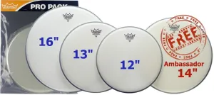 REMO Pack Emperor 12"/13"/16" Coated + Ambassador 14" Coated