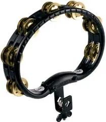 MEINL TMT2B-BK Tambourin Demi-Lune 2 Rangs Laiton Black w/clamp