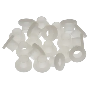 Rondelle Danmar Nylon - White - 20Pcs