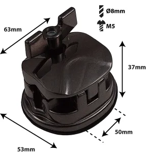 Coquille Spare Drum Pied TB Carre "Deluxe" - 50mm - Black