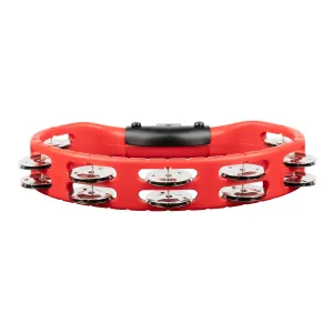 MEINL HTMT2R Tambourin Headliner Demi-Lune 2 Rangs Acier Red w/clamp
