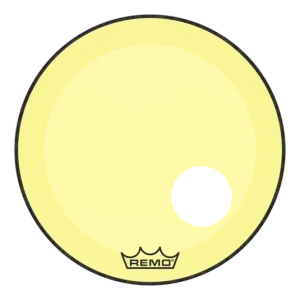REMO Colortone 20" Powerstroke 3 Bass Yellow W/Hole