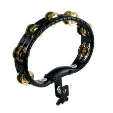 MEINL TMT2BK Tambourin Demi-Lune 2 Rangs Acier Black w/clamp