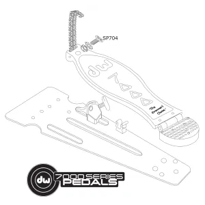Vis DW SP704 Interface Chaine/Semelle Pédale de Grosse Caisse (X1)
