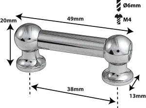 Coquille Spare Drum Tube Lug - Mono Tirant - 38Mm