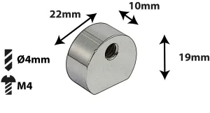 Coquille Spare Drum Tube Lug - Simple Tirant - Mono Point
