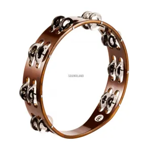 Tambourin Meinl 10" - 2 Rangs - Nickel - African Brown