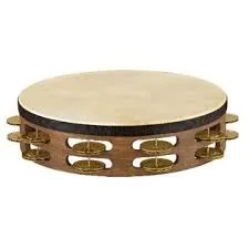 Tambourin Meinl 10" - Peau  De Chevre - 2 Rangs - Laiton - Walnut Bro