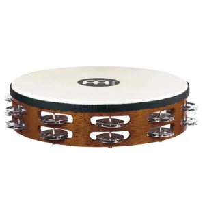 Tambourin Meinl Bois - Peau De Chevre - 2 Rangs - Acier - Brown