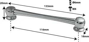 Coquille Spare Drum Tube Lug - Double Tirant - 116Mm