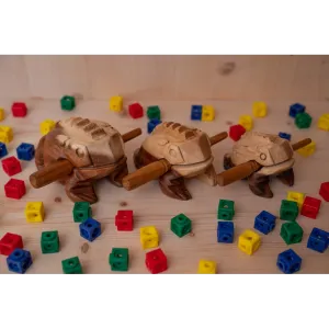 Guiro Nino Grenouille Bois Naturel - Large