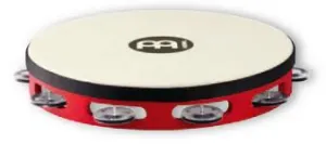 Tambourin Meinl Bois - Peau Synth - 1 Rang - Acier - Red