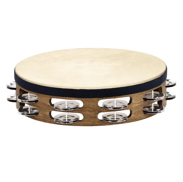 Produit Tambourin Meinl Bois - Peau De Chevre - 2 Rangs - Acier - Walnut Brow Image