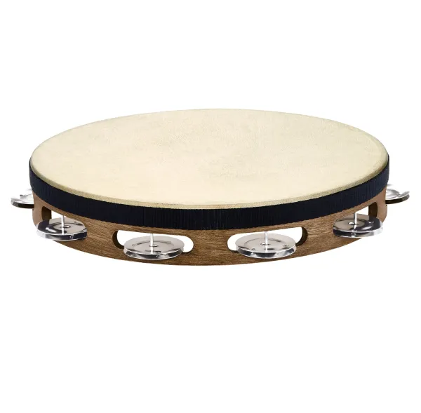 Produit Tambourin Meinl Bois - Peau De Chevre - 1 Rang - Acier - Walnut Brown Image