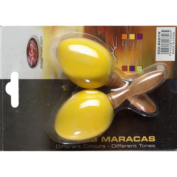 Produit Shaker Stagg Egg Yellow - Manche Bois - La Paire Image