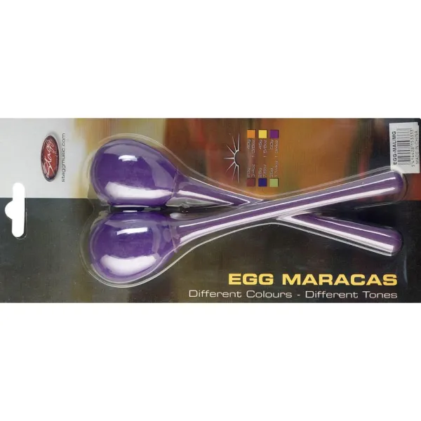 Produit Shaker Stagg Egg Purple - Manche Plastique- La Paire Image