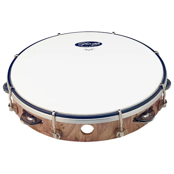 Produit Tambourin Stagg 10" Accordable - Peau Plastique - 1 Rang - Bois Image