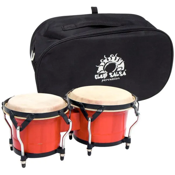 Produit Bongos GEWA Club Salsa 6.5/7.5" - Rouge + Housse Image