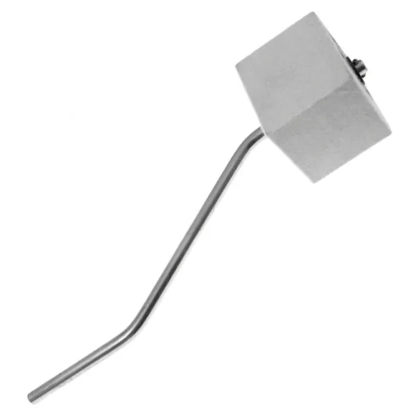 Produit DANMAR 306BS Batte Grosse Caisse Feutre Carre Blanc - Tige Chrome Courbe Dble Pedale Image