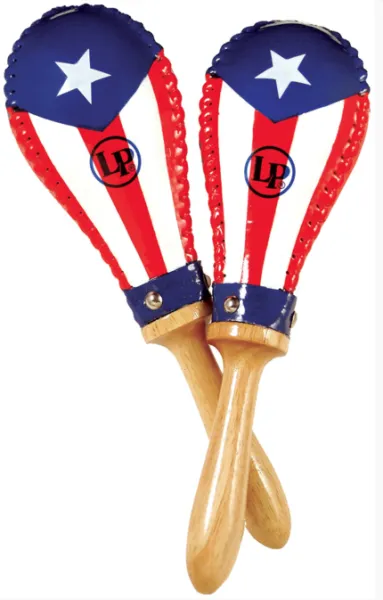 Produit Maracas LP 393Pr Salsa Rawhide - Puerto Rican Flag Image