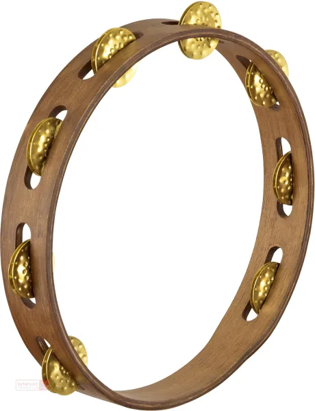 Produit Tambourin Meinl 10" Bois - 1 Rang - Cuivre Martele - Walnut Brown Image