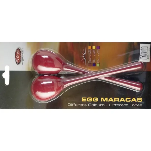 Produit Shaker Stagg Egg Red - Manche Plastique- La Paire Image